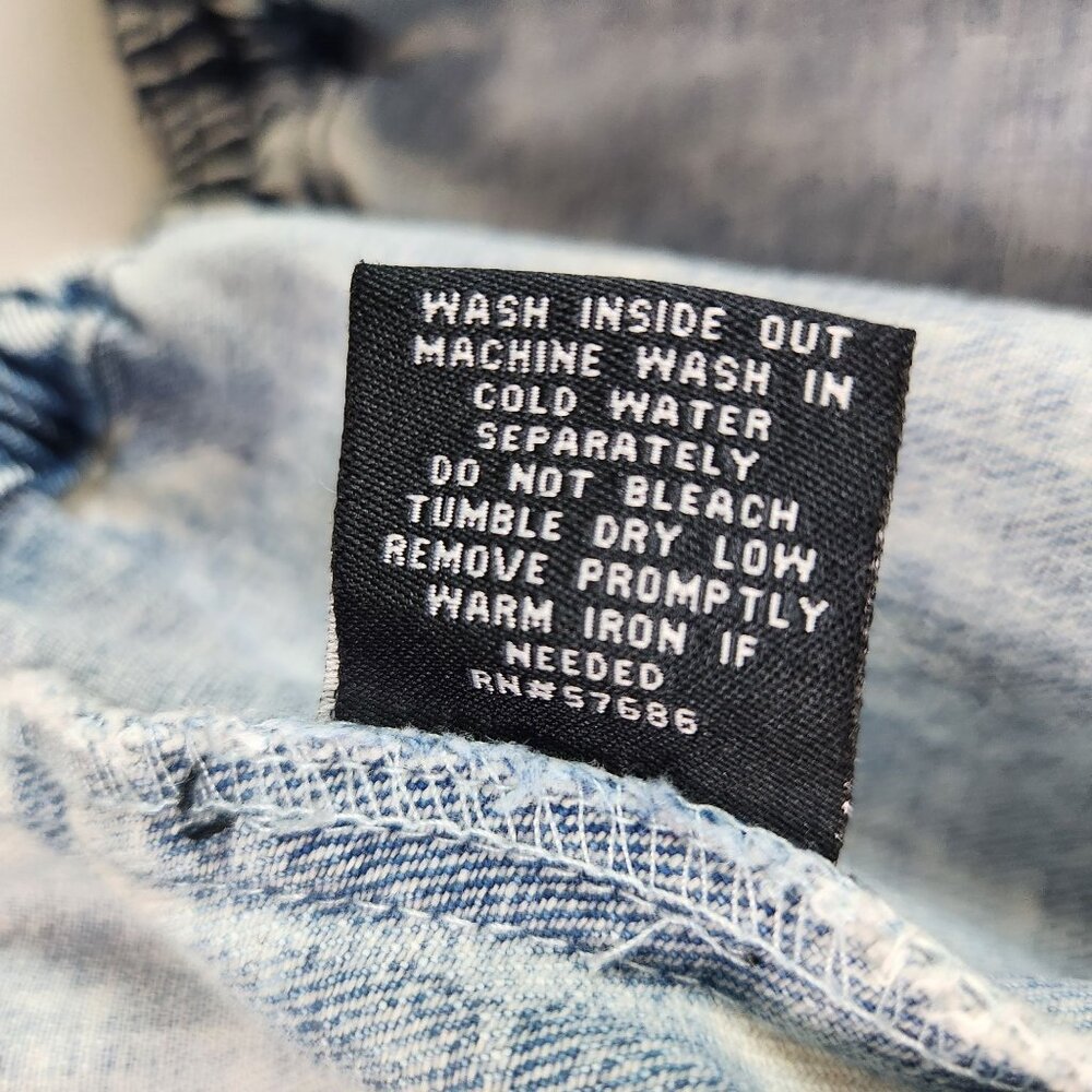 Forever 21 Acid Wash Zip Up Jean Jacket, Sm, Retro, 80's, Stranger Things Vibes - Picture 5 of 9